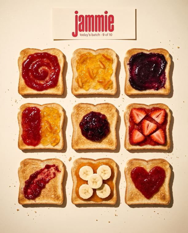 a grid of toast slices, each one a post